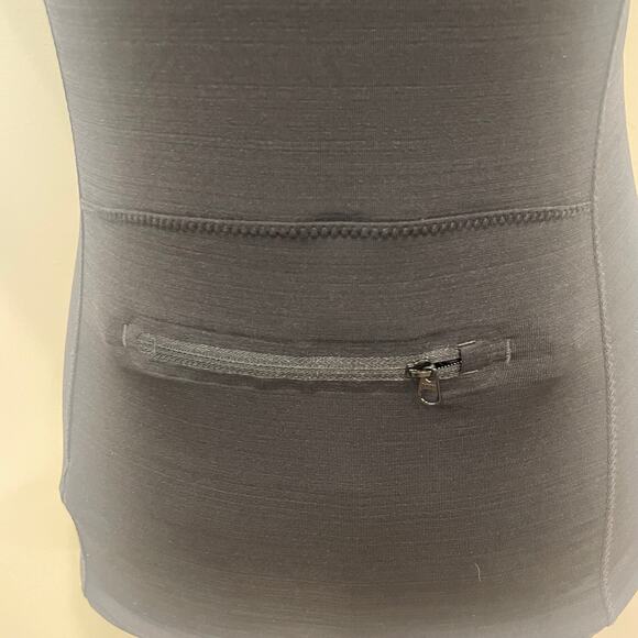 Athleta Pacifica Ruched Rash Guard 1/2 Zip Black Top Sz XS - Picture 7 of 9